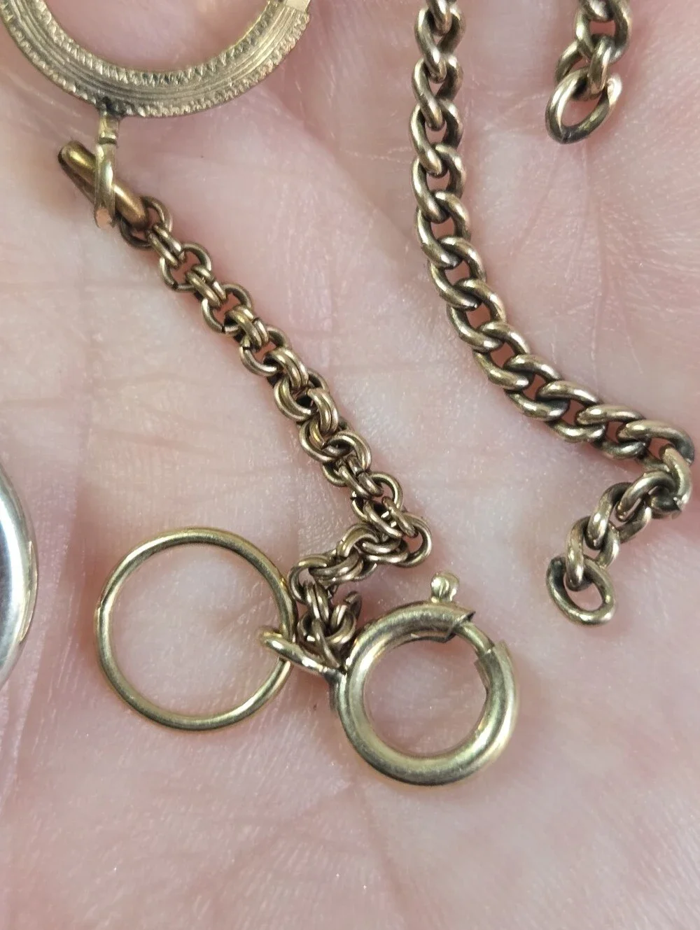Vintage Gold Filled And Sliver Tone Watch Chain Findings in Gold & Silver - Picture 3 of 6